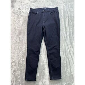 Calvin Klein Jeans Womens Plus Sz 16 Blue High Rise Skinny Dark Wash Stretch